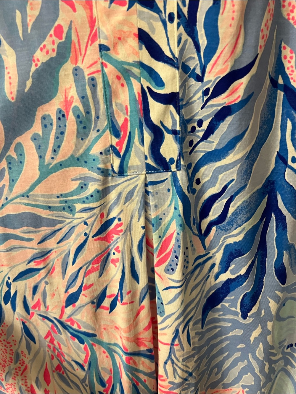 Lilly Pulitzer Sleeveless V-Neck Dress in Blue, Pink & White Print - Picture 2 of 4
